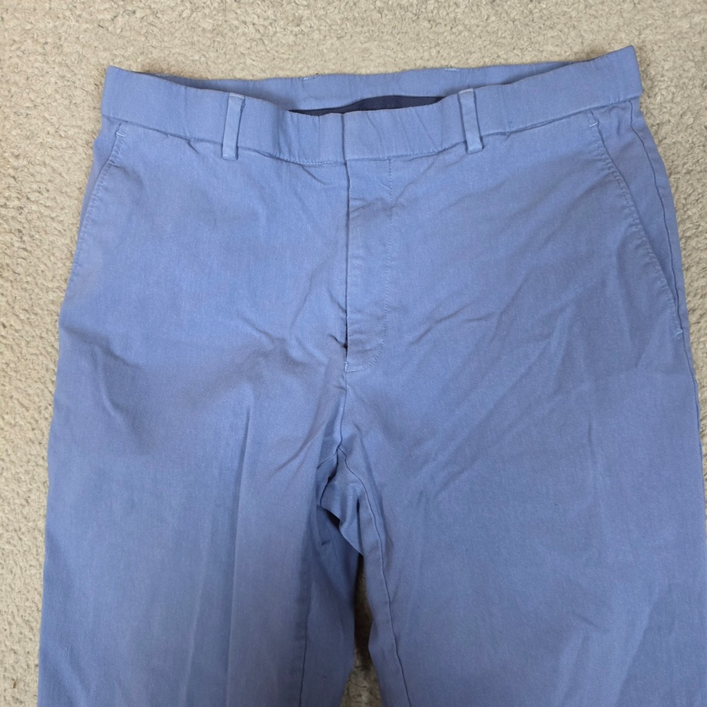 Tommy Hilfiger Chino Pants Mens 33x32 Blue Excellent Stretch Rayon Nylon Blend - Picture 4 of 8
